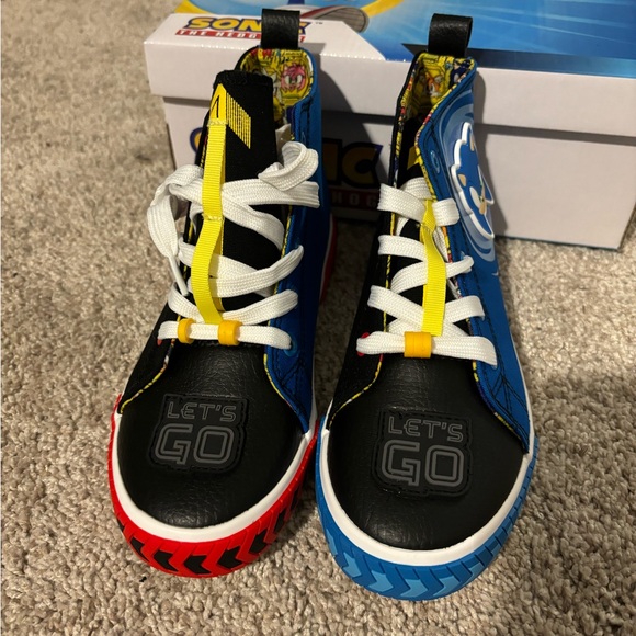 Kids' Sonic High-Top Sneakers - Black sz3 - Picture 2 of 8